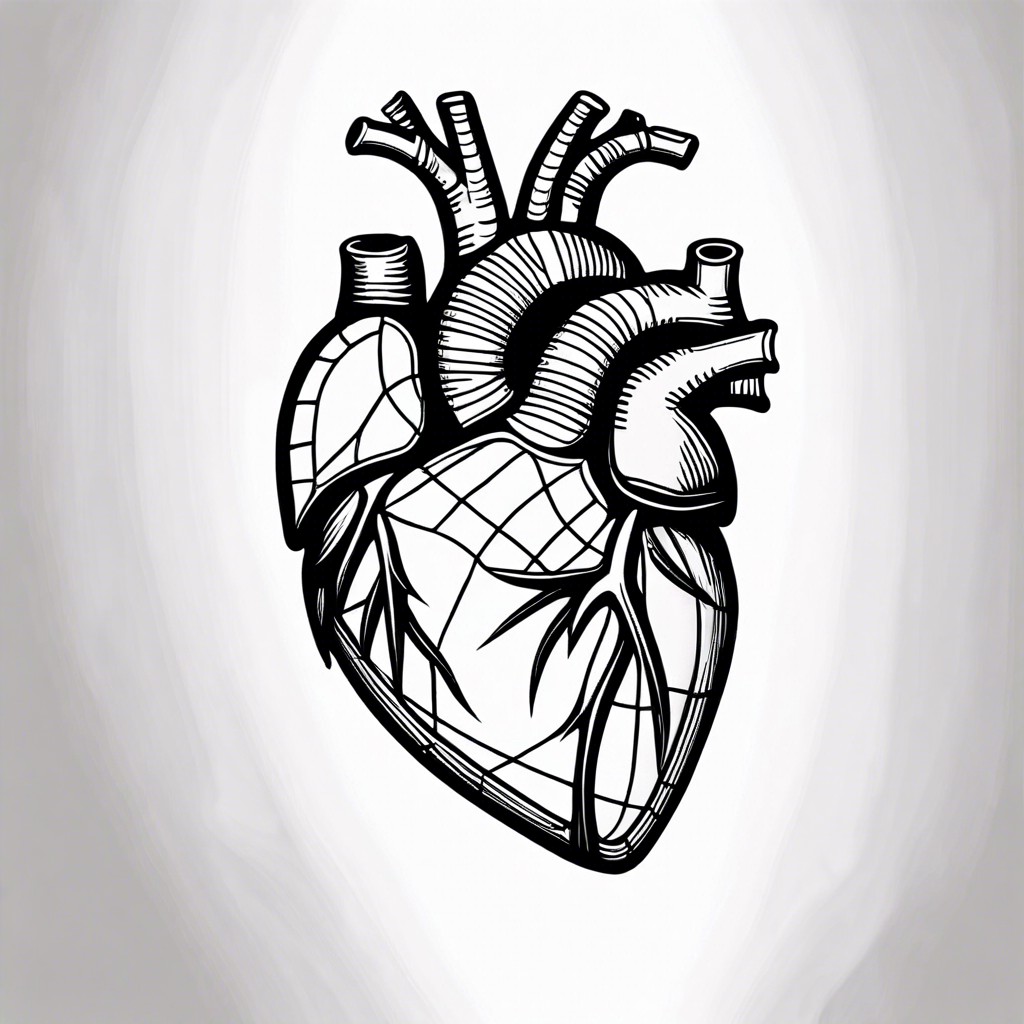 3d wireframe heart