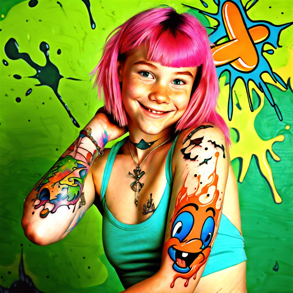 90s nickelodeon splat with amandas name