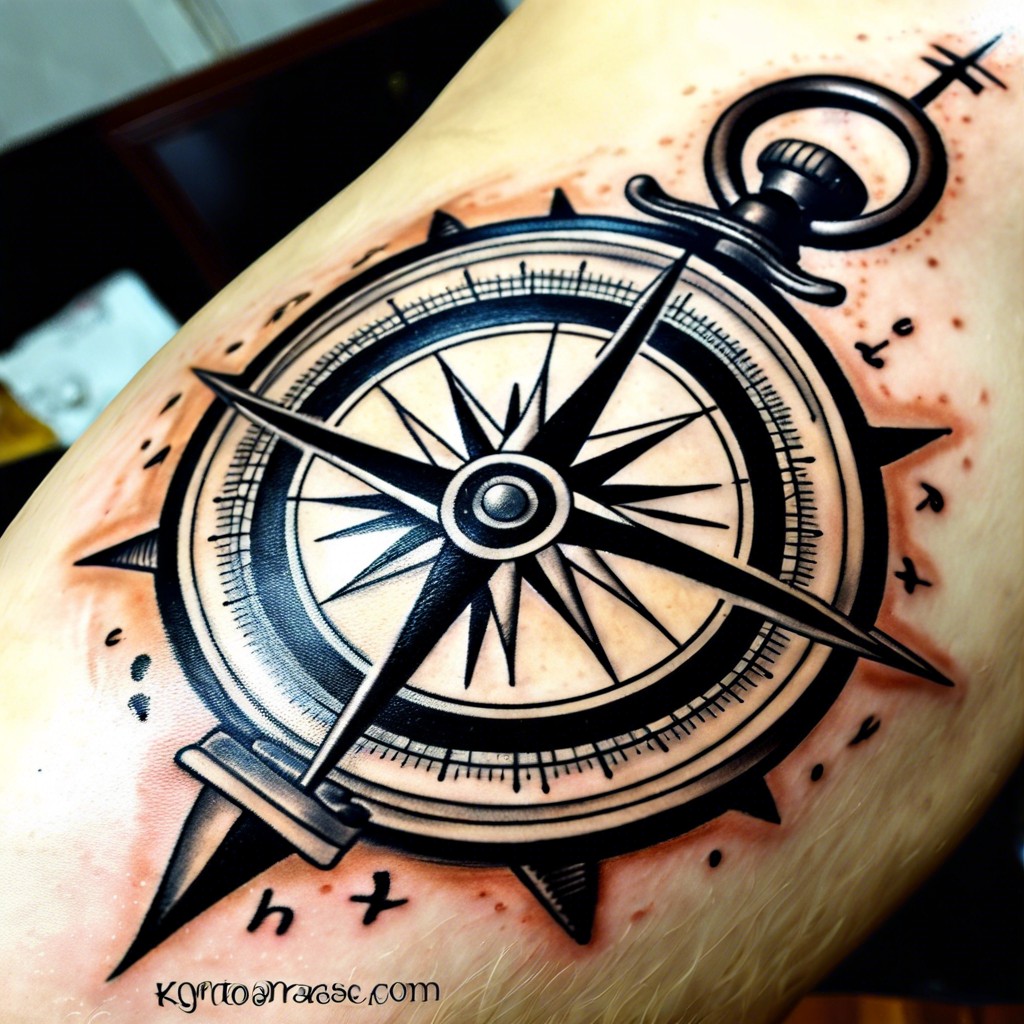 a compass with find your way around it