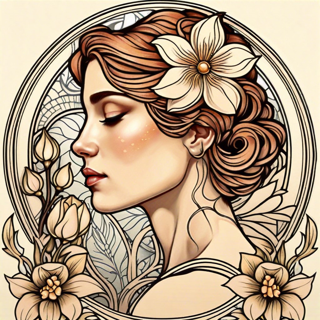 art nouveau florals