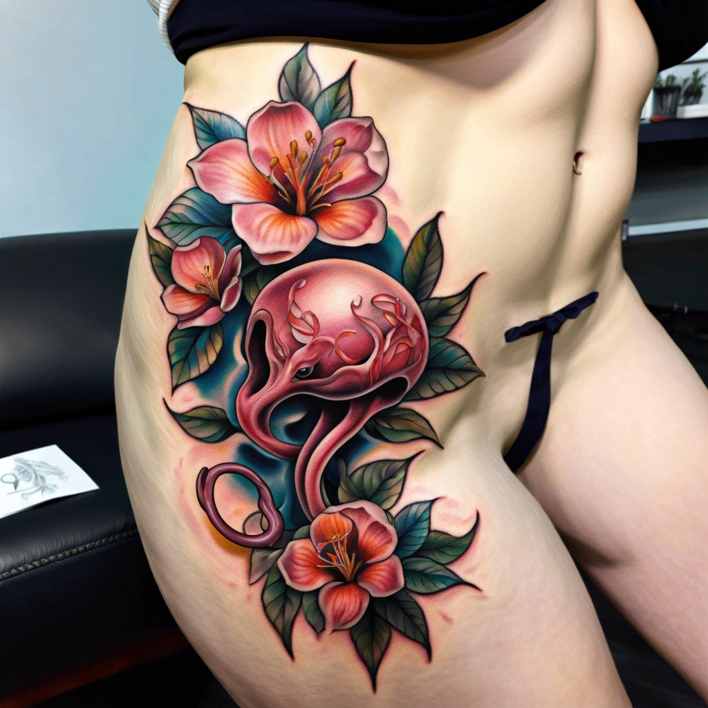 blossoming uterus floral design