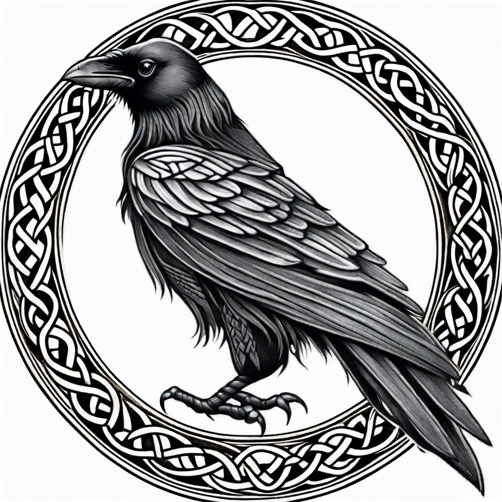 15 Crow Tattoo Ideas For Your Next Ink Inspiration This Makes Tattoo Celtic Crow With Intricate Knotwork