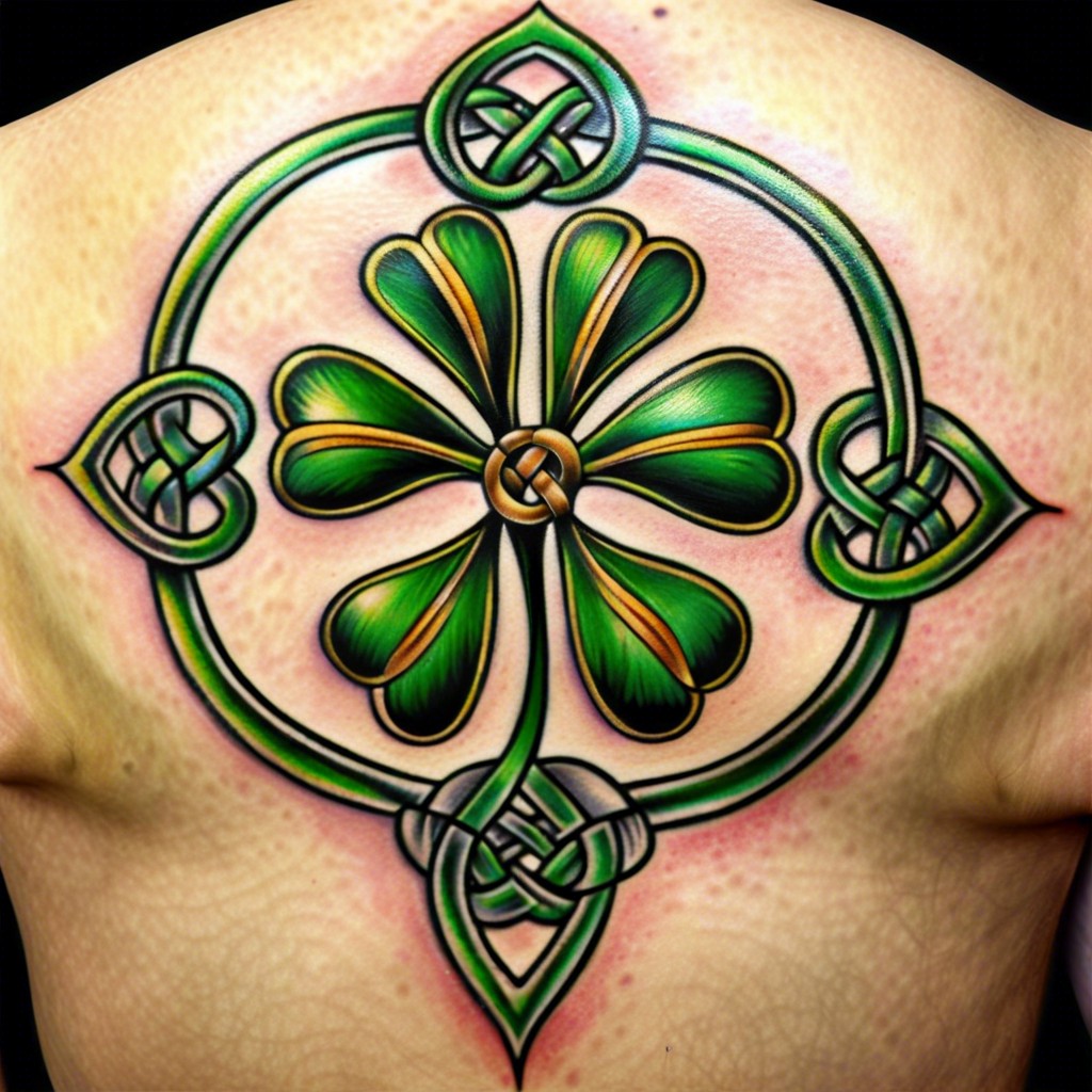 celtic knot clover design