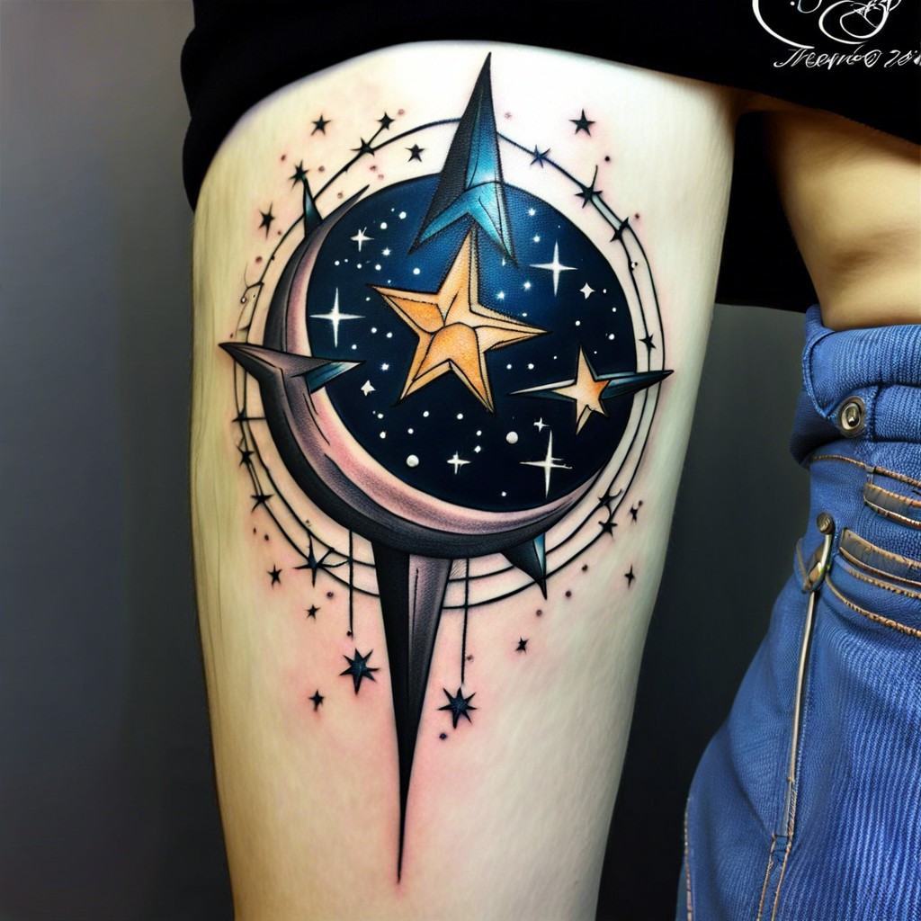 constellation design using scar as a shooting star