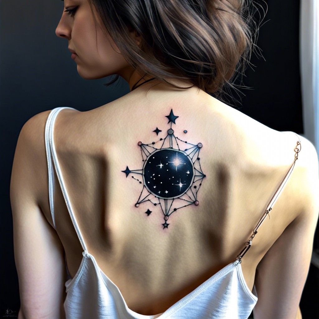 dainty constellation on the collarbone