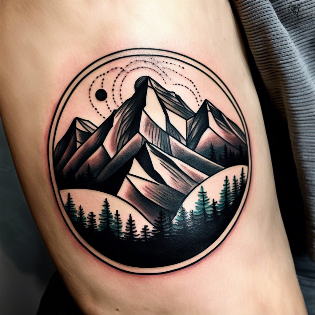 geometric mountain range