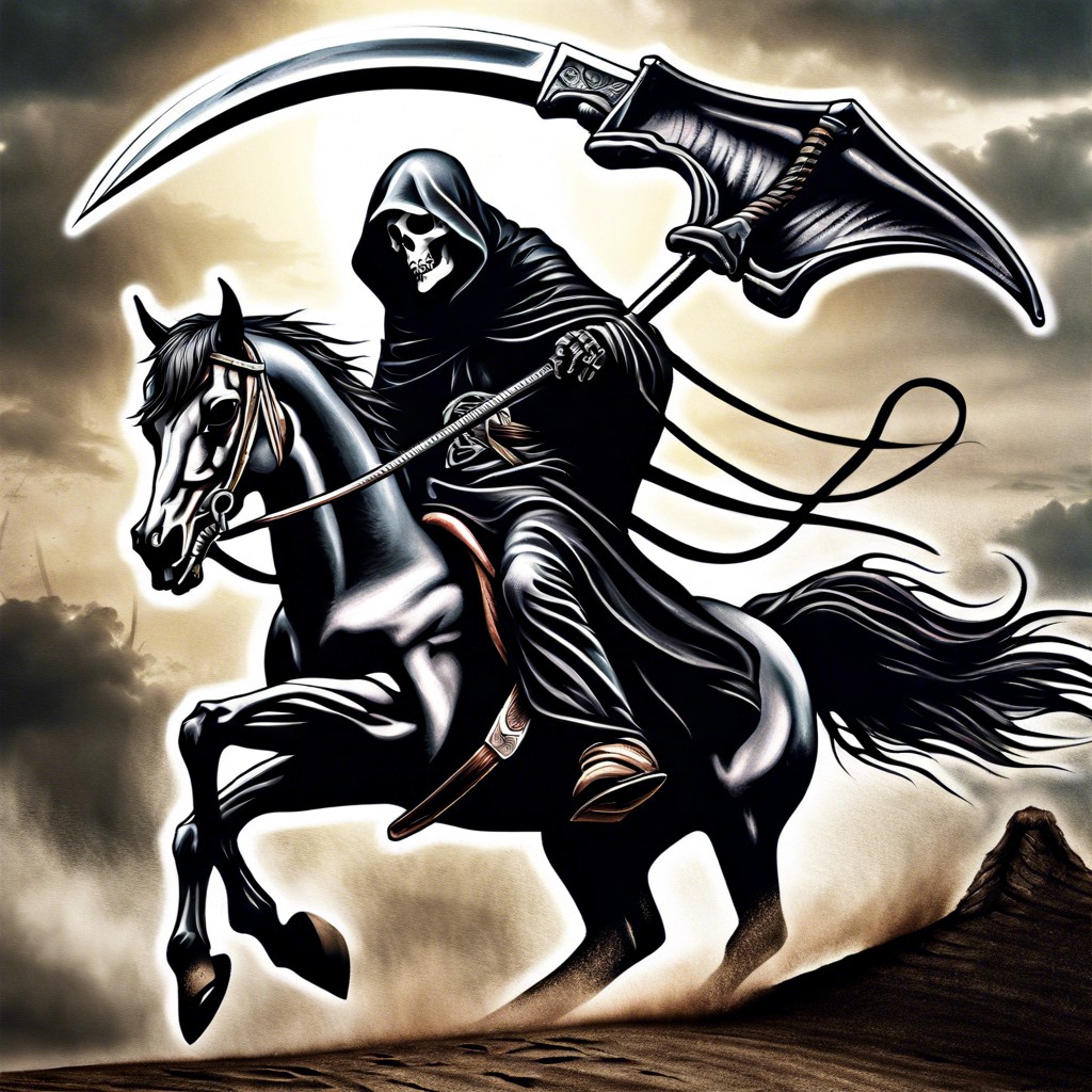 grim reaper on horseback