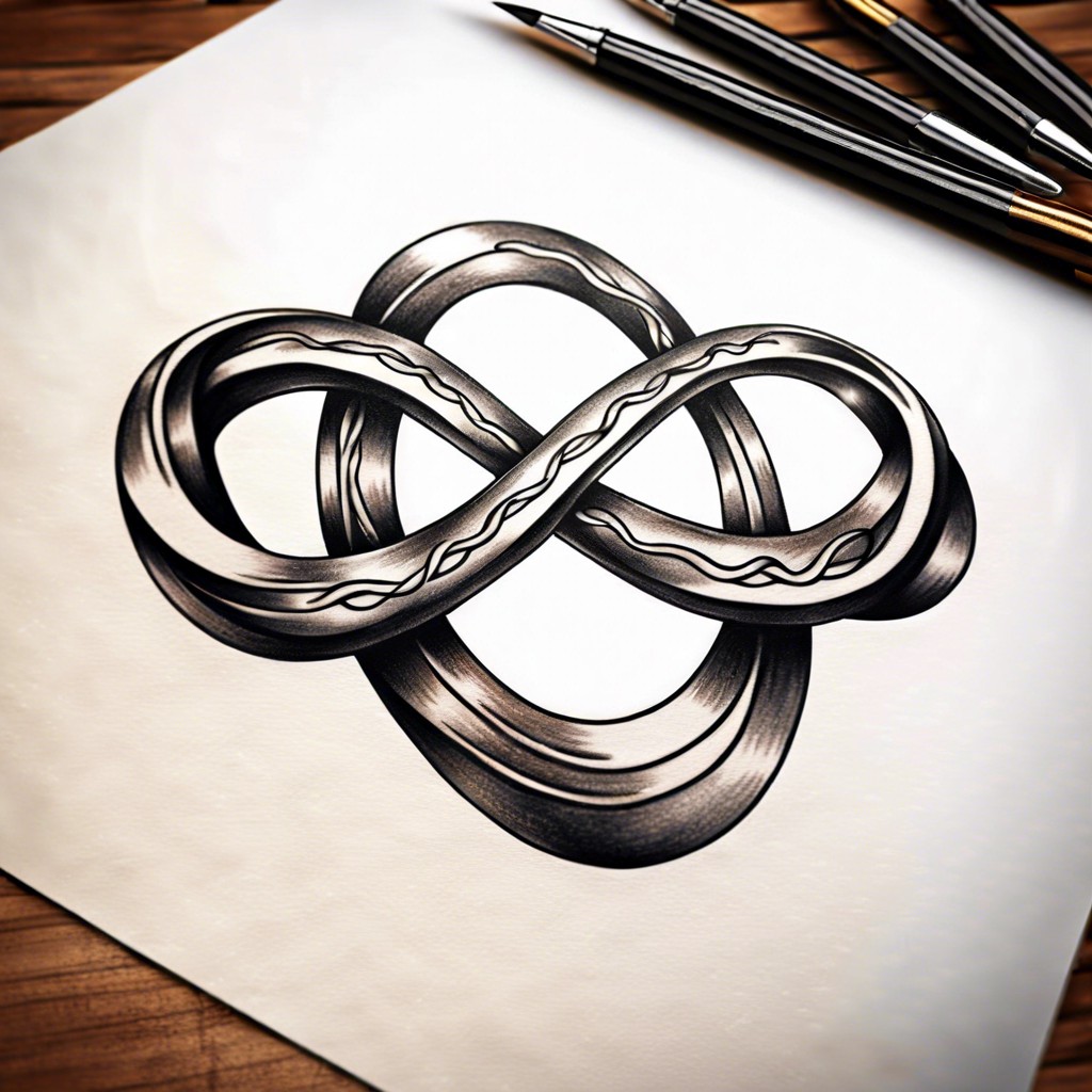 infinity symbol looped around