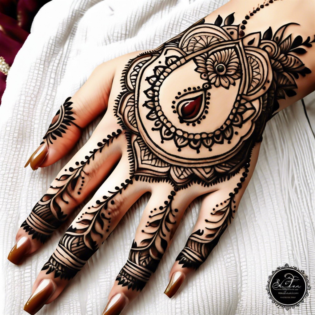 intricate henna inspired pattern