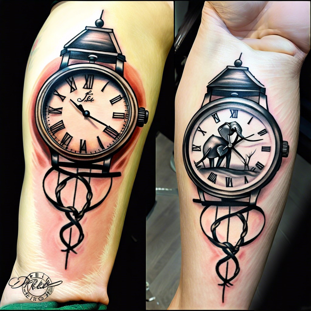 joels broken watch wrapped around ellies tattoo