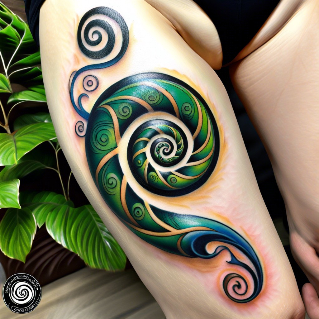 koru spiral pattern representing new beginnings