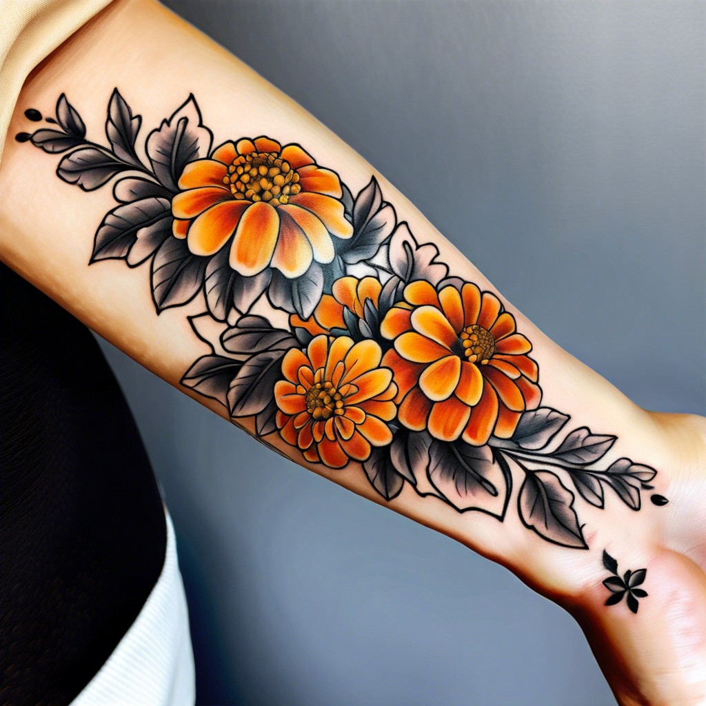 15 Marigold Tattoo Ideas to Inspire Your Next Ink