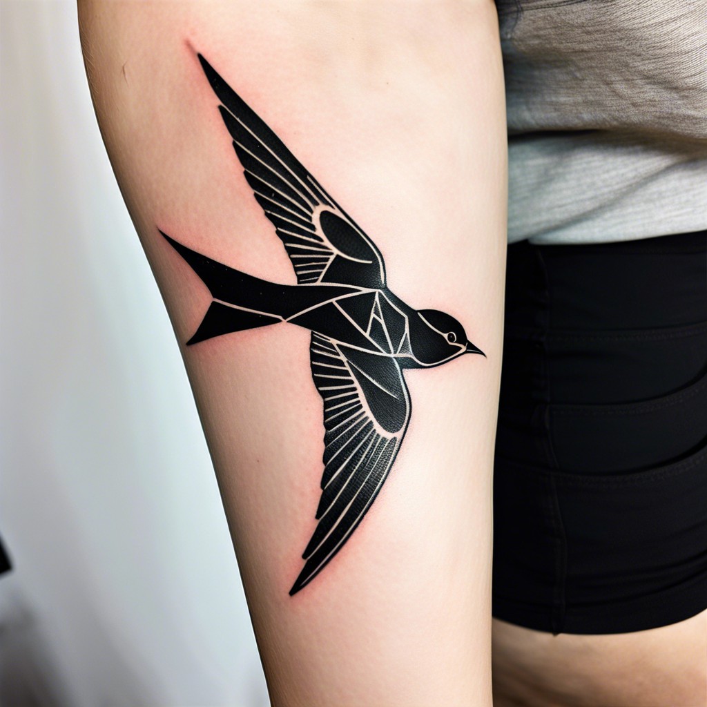 minimalist geometric swallow