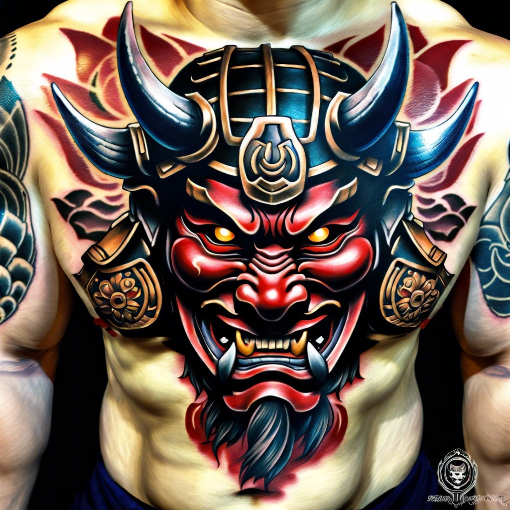 oni in samurai armor