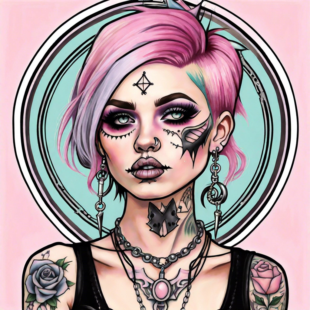 pastel punk parlor bright pastels and soft goth tattoos