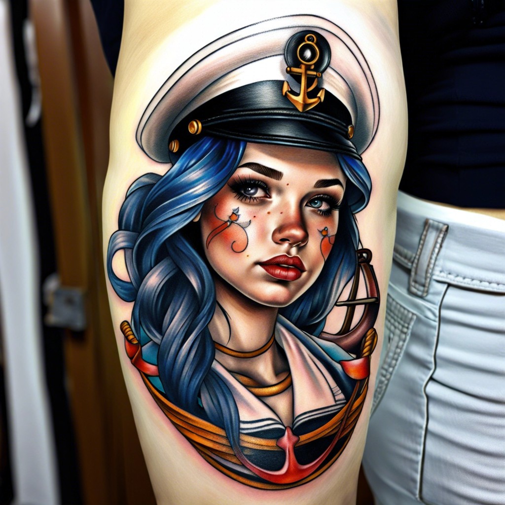 pin up sailor girl