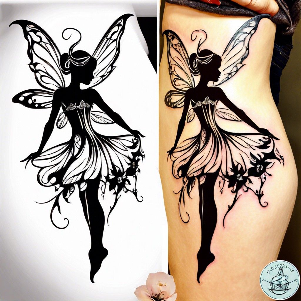 whimsical fairy silhouette