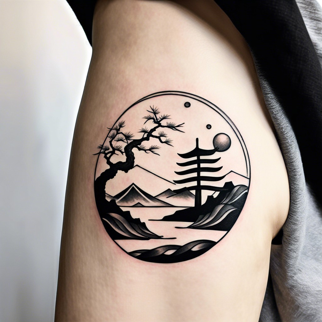 zenink minimalistic japanese inspired tattoos