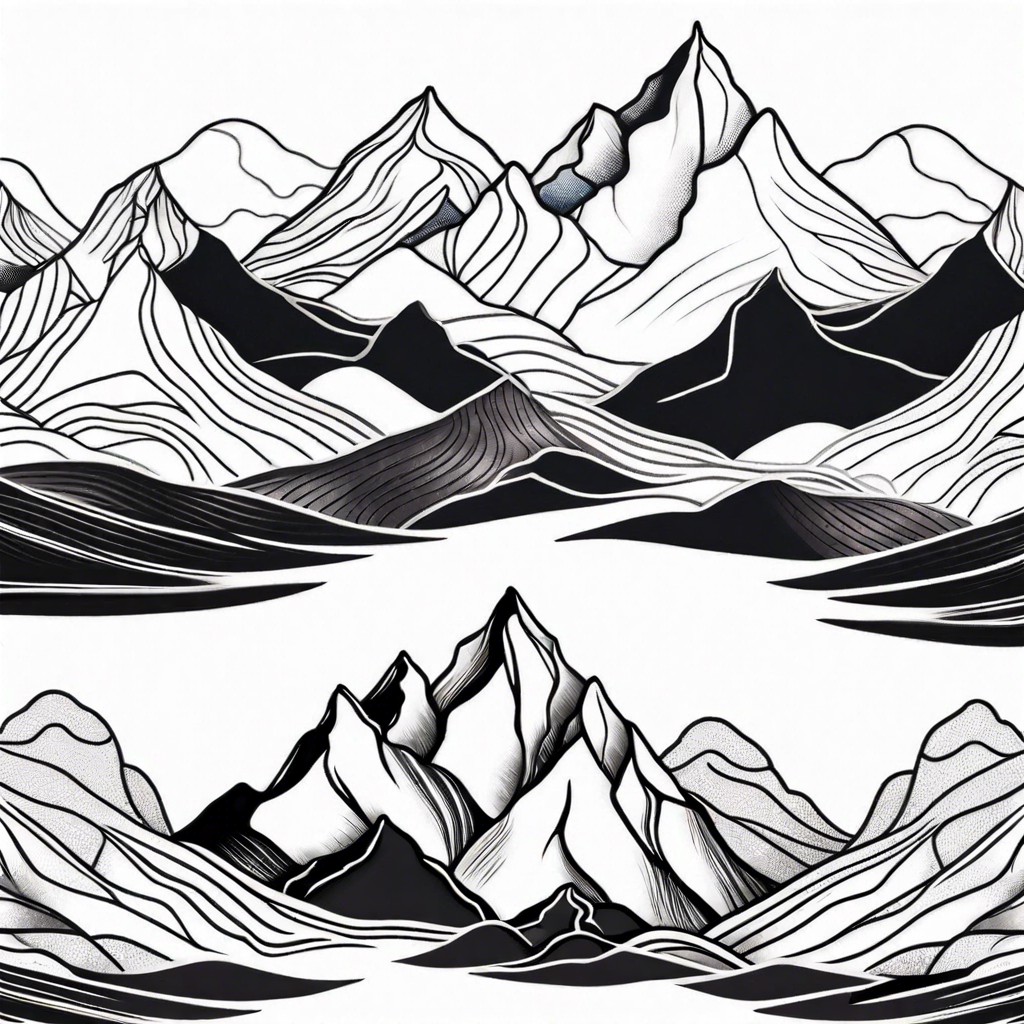 abstract mountain ranges