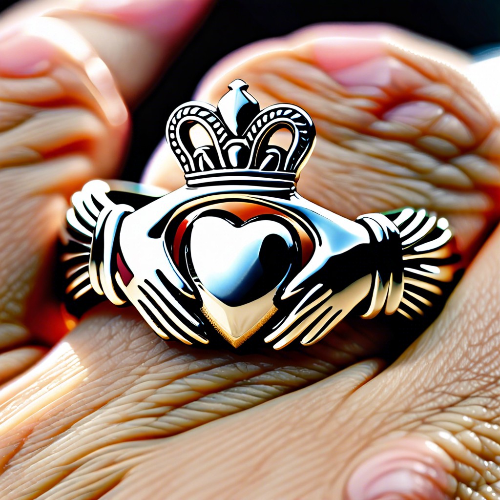 claddagh ring with knots