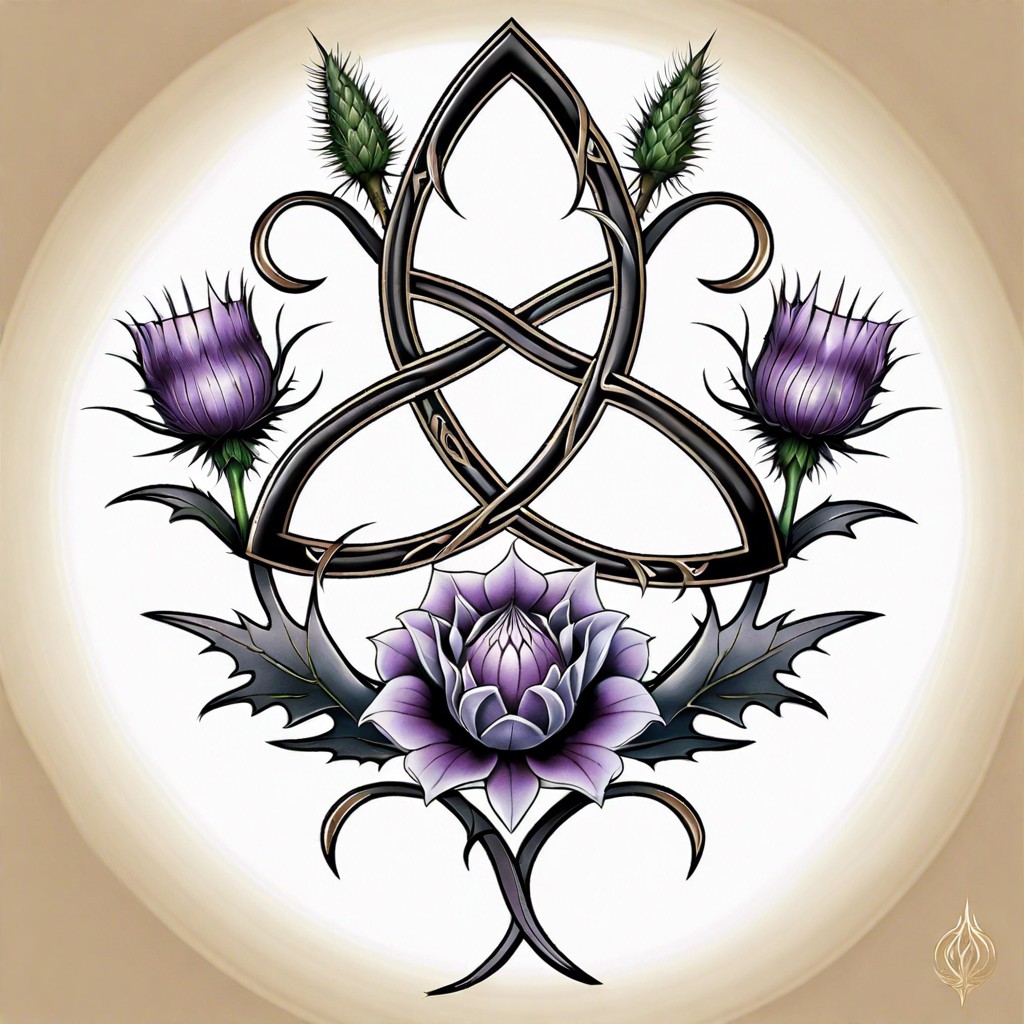 triquetra with thistle